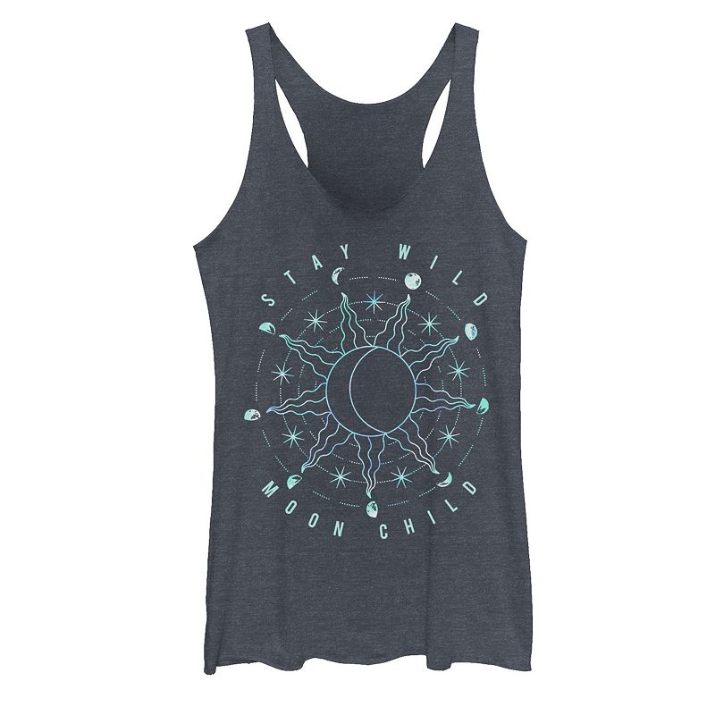 Juniors Stay Wild Moon Child Sun & Moon Cycle Graphic Tank, Girls, Size: 