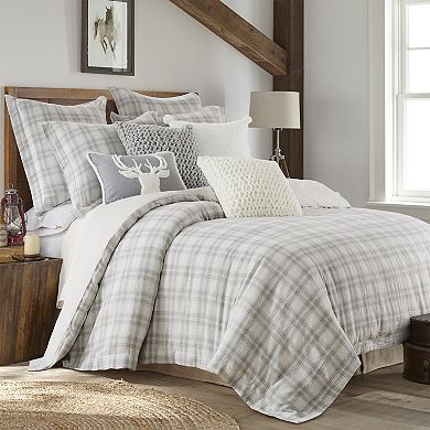 Levtex Home Macallister Plaid Cable Knit Gray Pillow