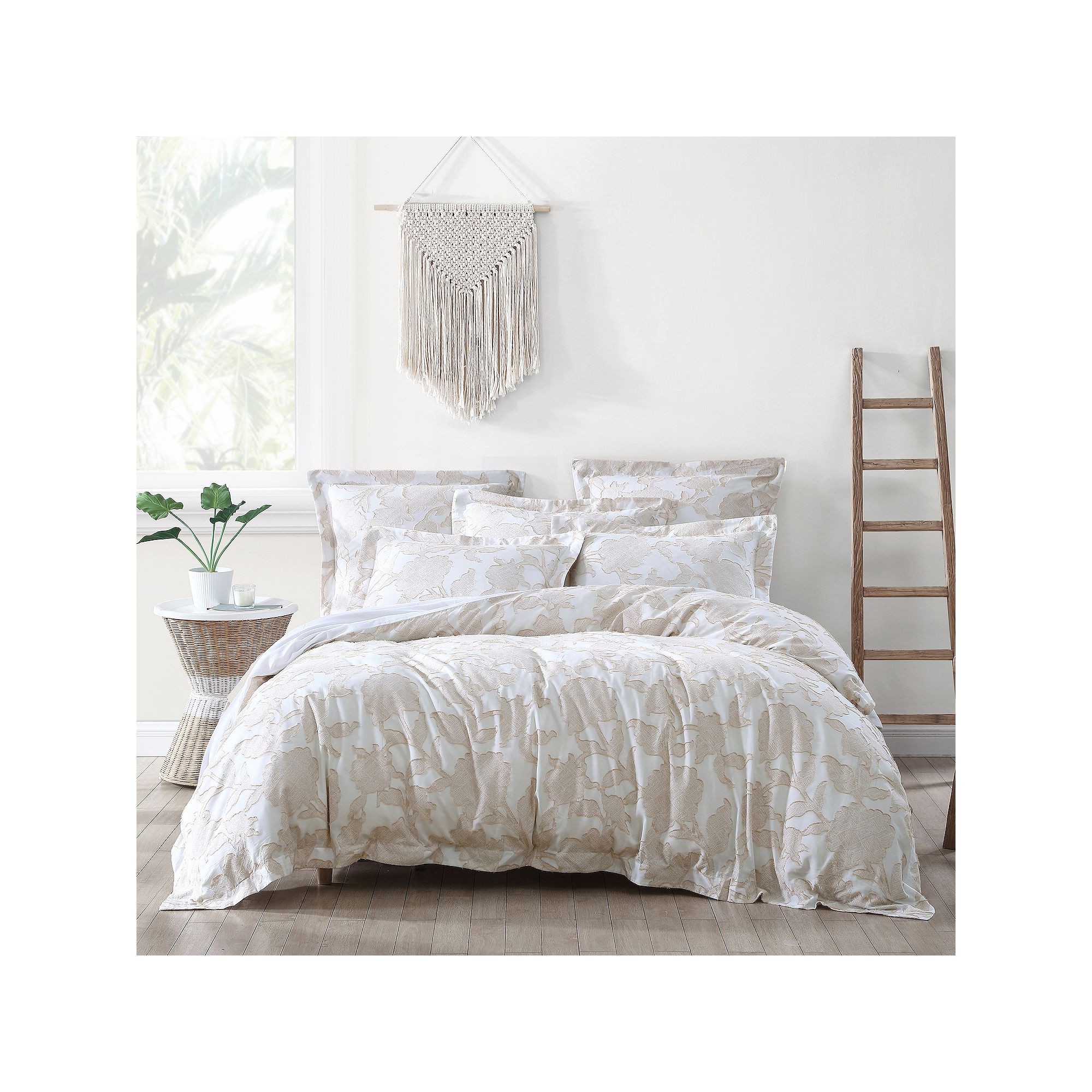 Levtex Home Kimbell Natural Duvet Cover Set with Shams, Beige Khaki