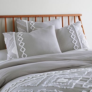 Levtex Home Harleson Gray Duvet Cover Set with Shams