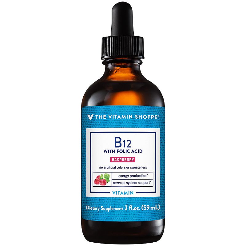 UPC 766536018147 product image for The Vitamin Shoppe B12 with Folic Acid - Raspberry, 2 fl oz, Multicolor | upcitemdb.com