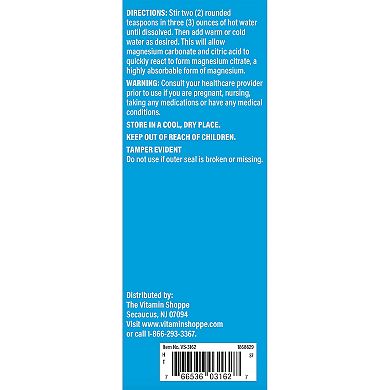 The Vitamin Shoppe Calm Zone Raspberry Lemon Magnesium Powder - 325 MG ...