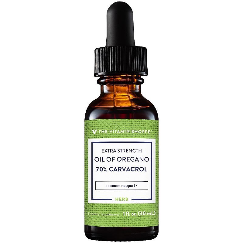 The Vitamin Shoppe Oil of Oregano - 21 MG, 70% Carvacrol, 1 fl oz, Multicol