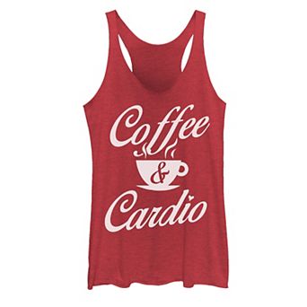 Juniors' Coffee & Cardio Warm Mug Graphic Tank Top