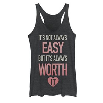 Juniors' Always Worth It Graphic Tank Top