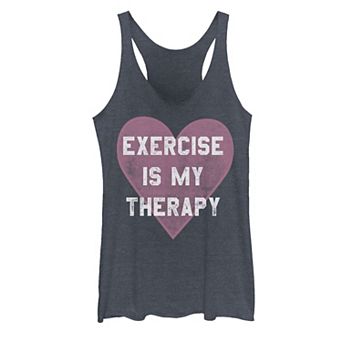 Juniors' Exercise Is My Therapy Graphic Tank Top