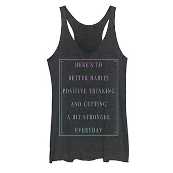 Juniors' Here's To Better Habits Graphic Tank Top