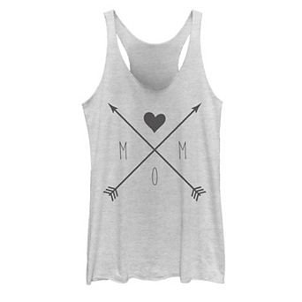 Juniors' Mom Heart Crossed Arrows Graphic Tank Top
