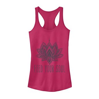Juniors' Feed Your Soul Lotus Stamp Graphic Tank Top