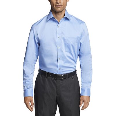 fitted lace wedding dress Van Heusen Big & Tall Fit Stain Shield Stretch Solid Dress Shirt In Mulberry main image 1