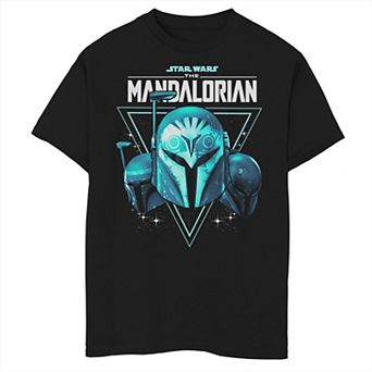 Boys 6-20 Star Wars: The Mandalorian Bo-Katan Helmet Logo R18 Graphic Tee