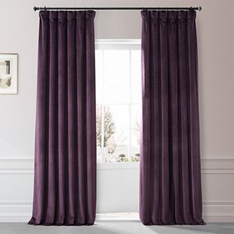 EFF Signature Plush Velvet Hotel Blackout Window Curtain Panel