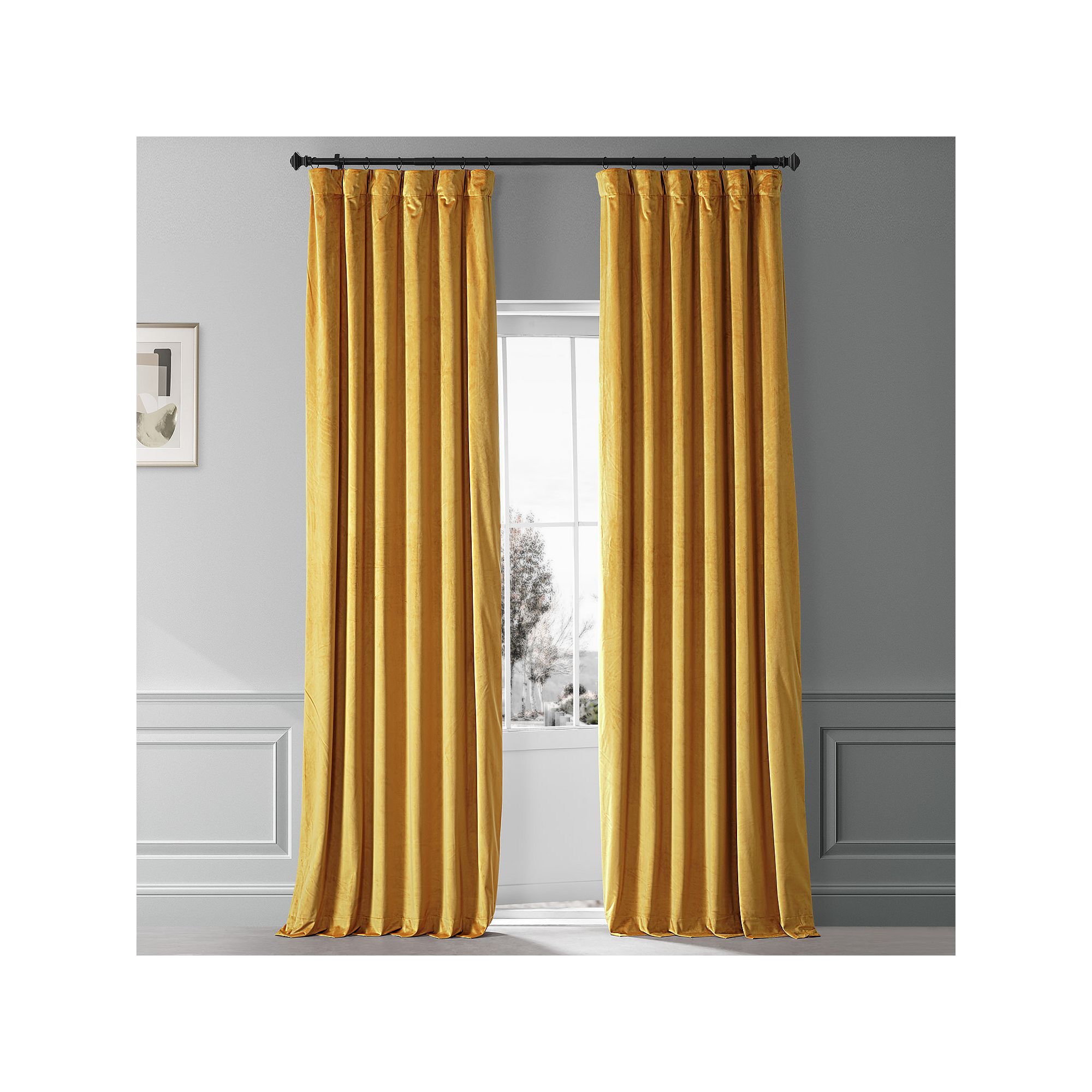 EFF Signature Plush Velvet Hotel Blackout Window Curtain Panel, Sophmore Go