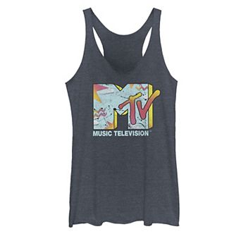 Juniors' MTV Logo Hollow Abstract Tank Top