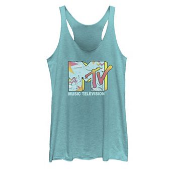 Juniors' MTV Logo Hollow Abstract Tank Top