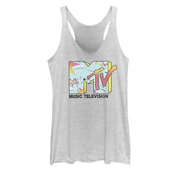 Juniors' MTV Logo Hollow Abstract Tank Top