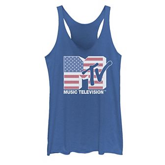 Juniors' MTV Faded American Flag Tank Top