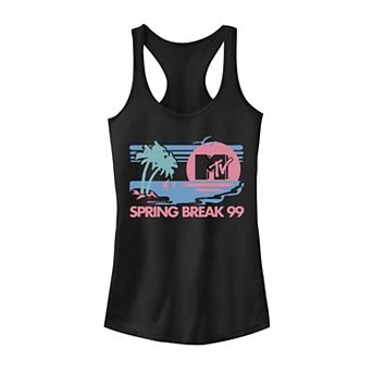 Juniors' MTV Pastel Colors Beach Spring Break Logo Tank Top