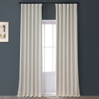 EFF Italian Faux Linen Hotel Blackout Window Curtain Panel