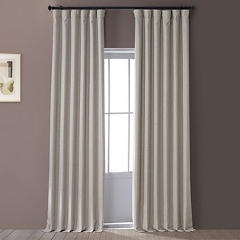 EFF Italian Faux Linen Hotel Blackout Window Curtain Panel