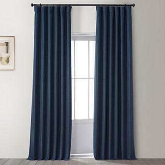 EFF Italian Faux Linen Hotel Blackout Window Curtain Panel