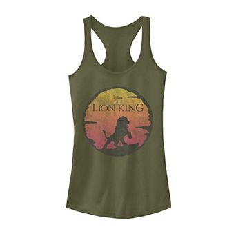 Juniors' Disney's The Lion King Vintage Sunset Logo Tank Top