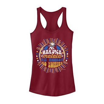 Disney's The Lion King Juniors' It Means No Worries Retro Circle Logo Graphic Tank Top