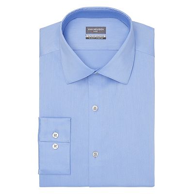 slim fit dress slacks Van Heusen Men's Originals Easy Plaid Long Sleeve Shirt, Large, Cotton main image 0