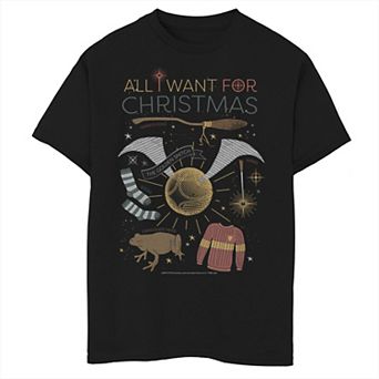 Boys 8-20 Harry Potter Christmas All I Want For Christmas Accessories Graphic Tee