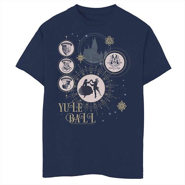 Boys 8-20 Harry Potter Christmas Yule Ball Icons Graphic Tee