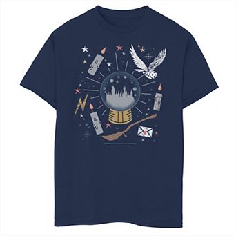 Boys 8-20 Harry Potter Christmas Hogwarts Snow Globe Graphic Tee