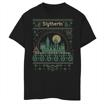 Boys 8-20 Harry Potter Christmas Slytherin Ugly Sweater Graphic Tee