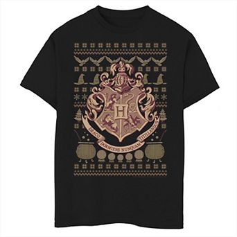 Boys 6-20 Harry Potter Hogwarts Sweater Crest Shield Graphic Tee