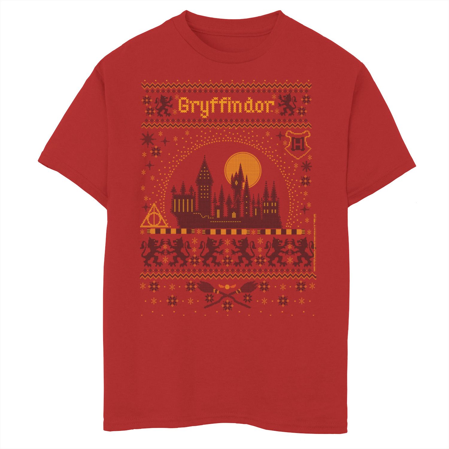 Image for Harry Potter Boys 8-20 Christmas Gryffindor Ugly Sweater Graphic Tee at Kohl's.