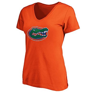 Women's Fanatics Orange Florida Gators Primary Logo V-Neck T-Shirt