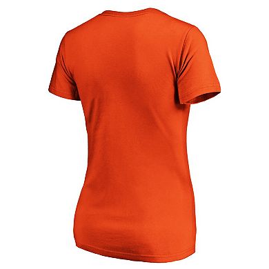 Women's Fanatics Orange Florida Gators Primary Logo V-Neck T-Shirt
