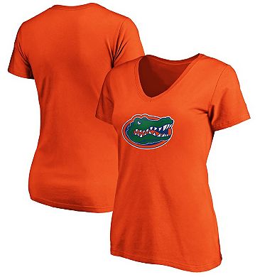 Women's Fanatics Orange Florida Gators Primary Logo V-Neck T-Shirt