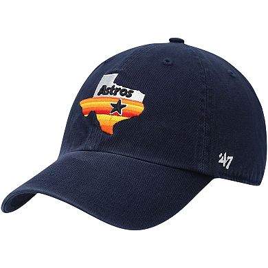 Men's '47 Navy Houston Astros 1984 Logo Cooperstown Collection Clean Up Adjustable Hat