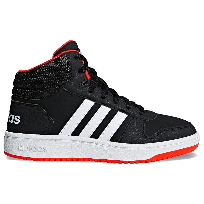 UPC 191040531279 product image for adidas Hoops Mid 2.0 Kids' Basketball Shoes, Boy's, Size: 4, Black | upcitemdb.com