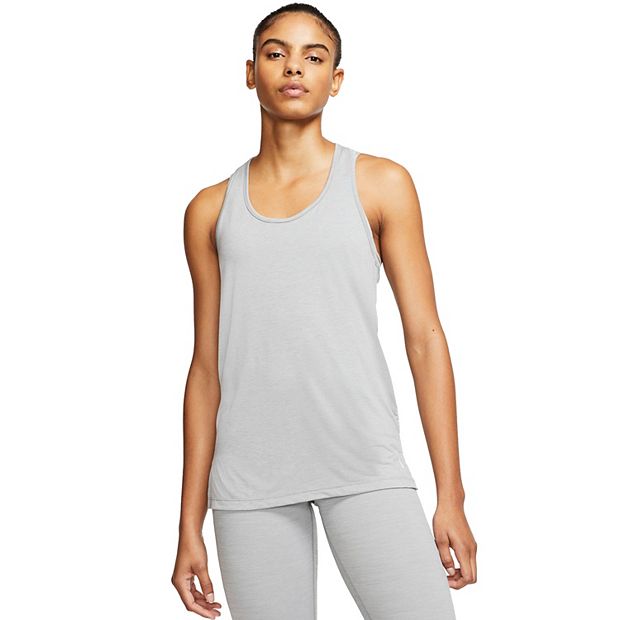 Nike Yoga Layer Womens Tank Top (Black-Dark Smoke Grey), Nike, Womens  Clothing Brands, Womens Clothing