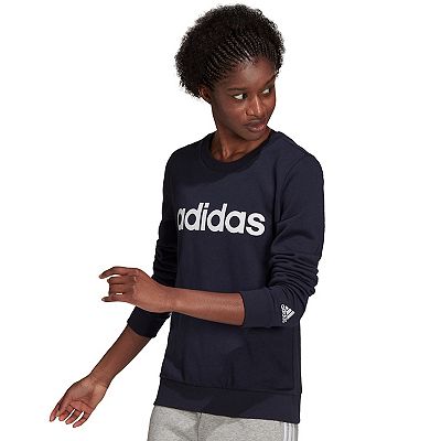 Womens adidas crew neck sweatshirt sales