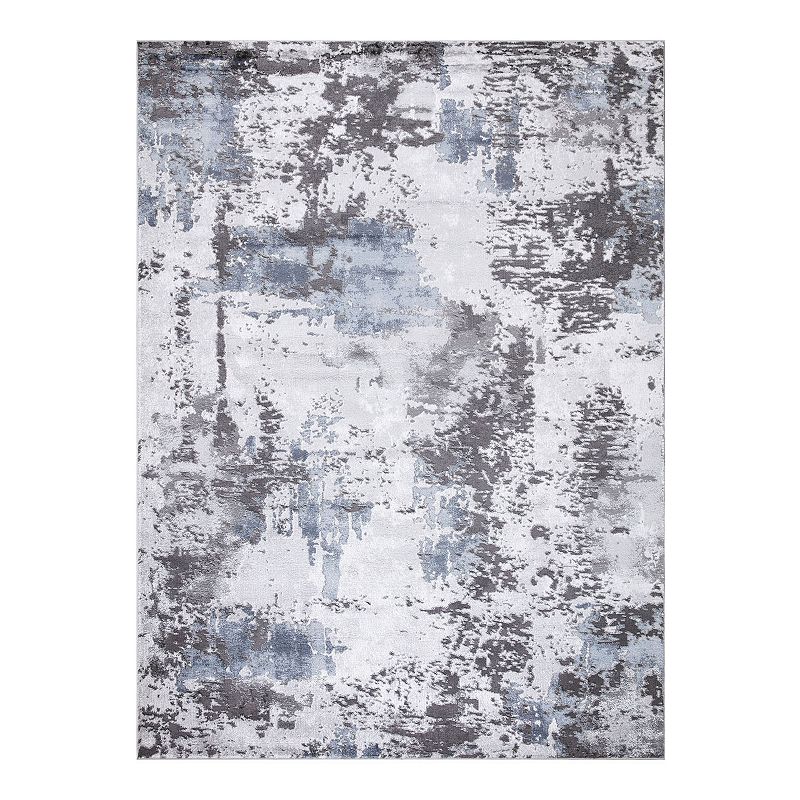 Concord Global Brighton Pacific Abstract Area Rug, Grey, 2X7 Ft