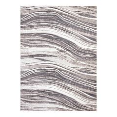 Concord Global Ocean Marrakech Silver Shag Rug 3' 3 x 4' 7