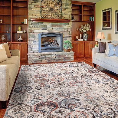 Concord Global Pandora Moroccan Tiles Geometric Area Rug