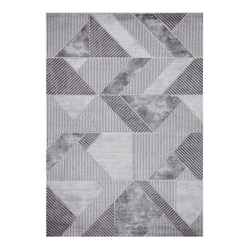 Concord Global Brighton Madison Geometric Area Rug, Grey, 8X11 Ft