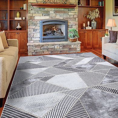 Concord Global Brighton Madison Geometric Area Rug