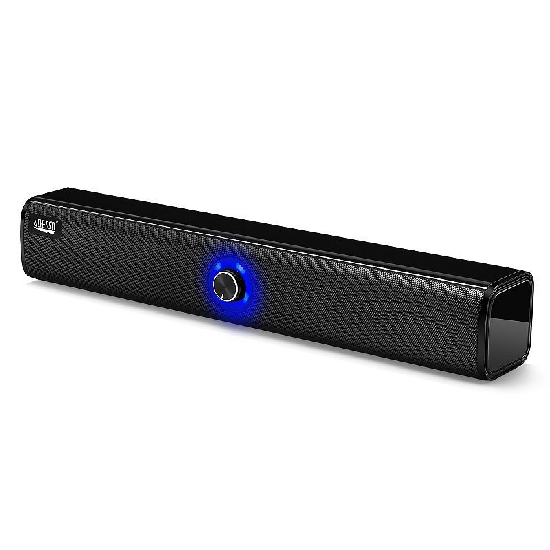 Adesso Xtream S6 Portable Bluetooth & Aux Sound Bar Speaker, Black