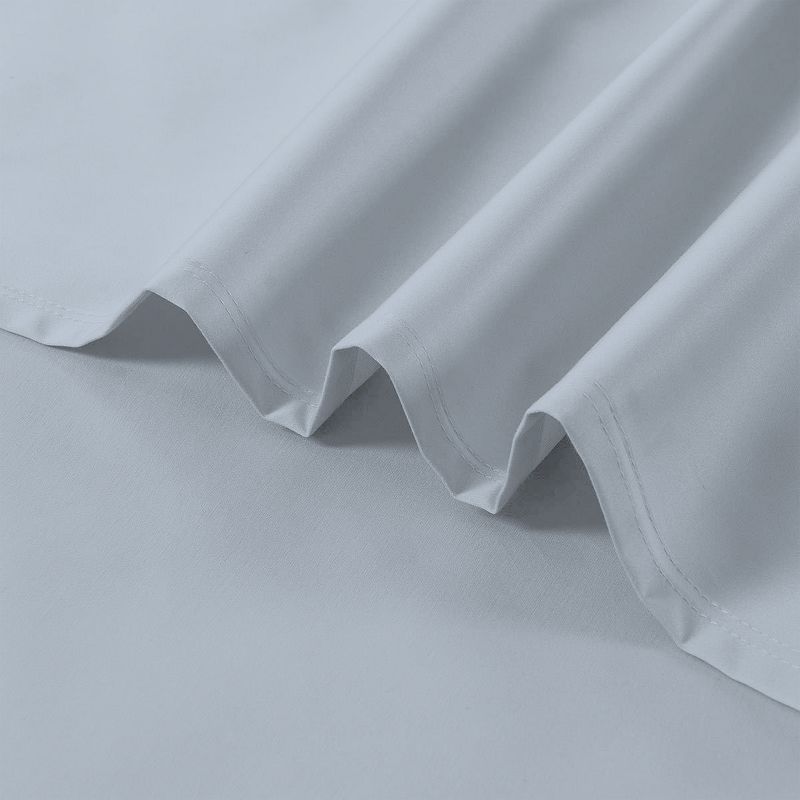 300 Thread Count 100% Cotton Wrinkle Resistant Sateen Solid Sheet Sets Twin Light Blue