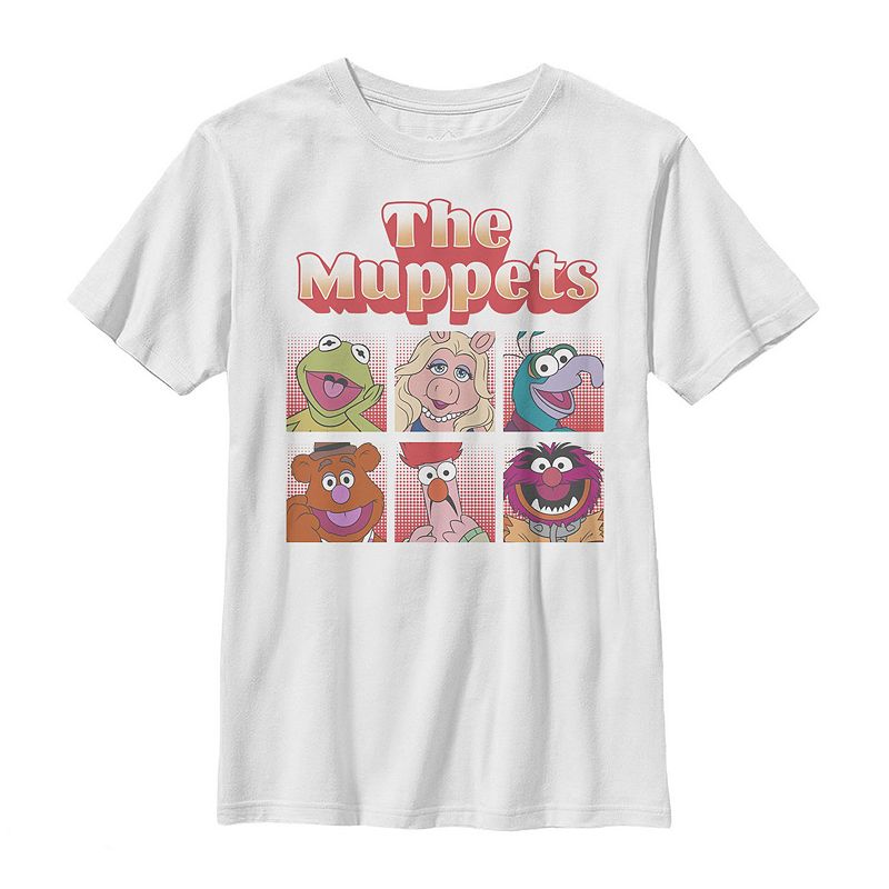Disneys The Muppets Boys 8-20 Comic Box Up Tee, Boys, Size: XS, White