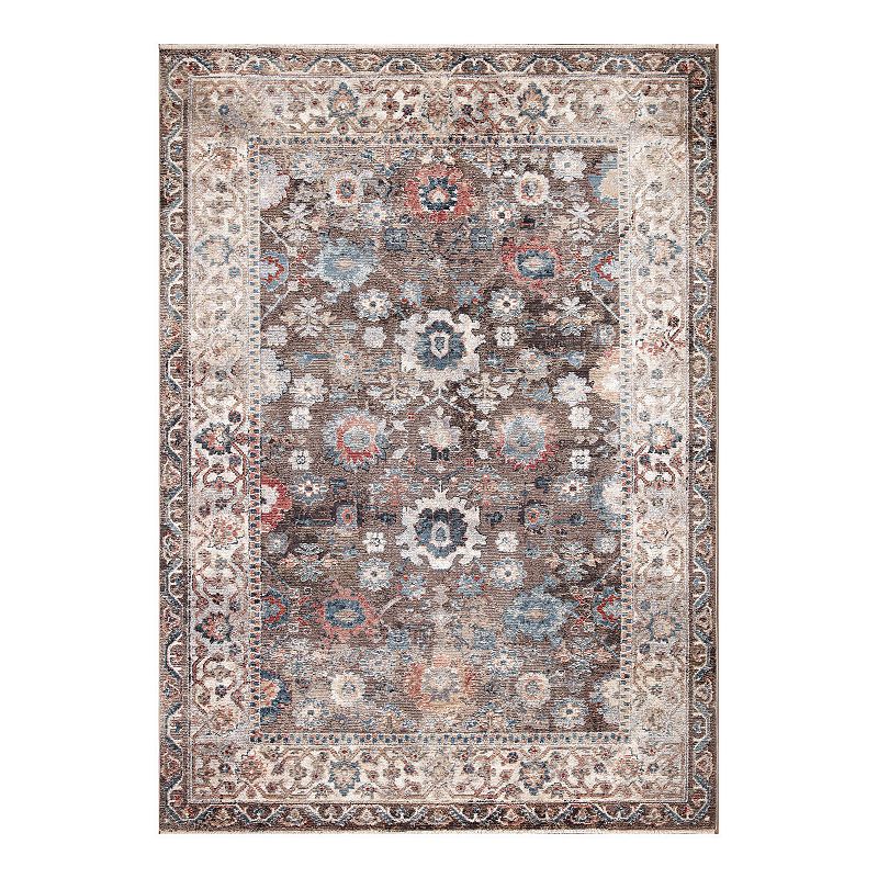 Concord Global Pandora Cassandra Traditional Area Rug, Brown, 5X7 Ft